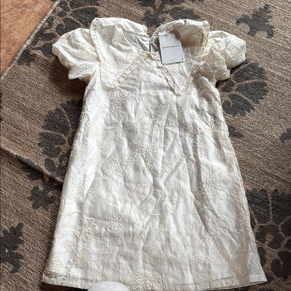H&M White Puff Sleeve Sundress